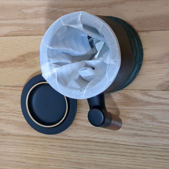 ZENS Tea Cup with Infuser and Lid, 16.8 Ounces Gradient Embossed Large Loose Tea - Picture 5 of 9